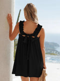 Full Size Frill Pocketed Square Neck Wide Strap Dress - Trendsi - Flyclothing LLC