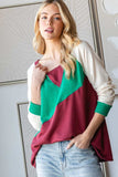 HOPELY Full Size Color Block Long Sleeve T-Shirt - Trendsi - Flyclothing LLC
