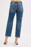 RISEN Full Size Low Rise Crop Boyfriend Jeans Plus Size - Trendsi - Flyclothing LLC
