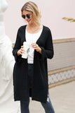 Open Front Long Sleeve Cardigan - Trendsi - Flyclothing LLC
