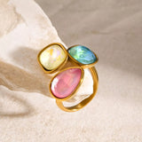 Triple Rhinestone Bypass Ring - Trendsi - Flyclothing LLC