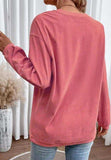 Valentine's Day LOVE Round Neck Long Sleeve Sweatshirt - Trendsi - Flyclothing LLC
