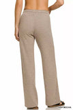 Zenana Ribbed Drawstring Lounge Pants - Trendsi - Flyclothing LLC