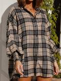 Plaid Button Up Long Sleeve Shirt - Trendsi - Flyclothing LLC
