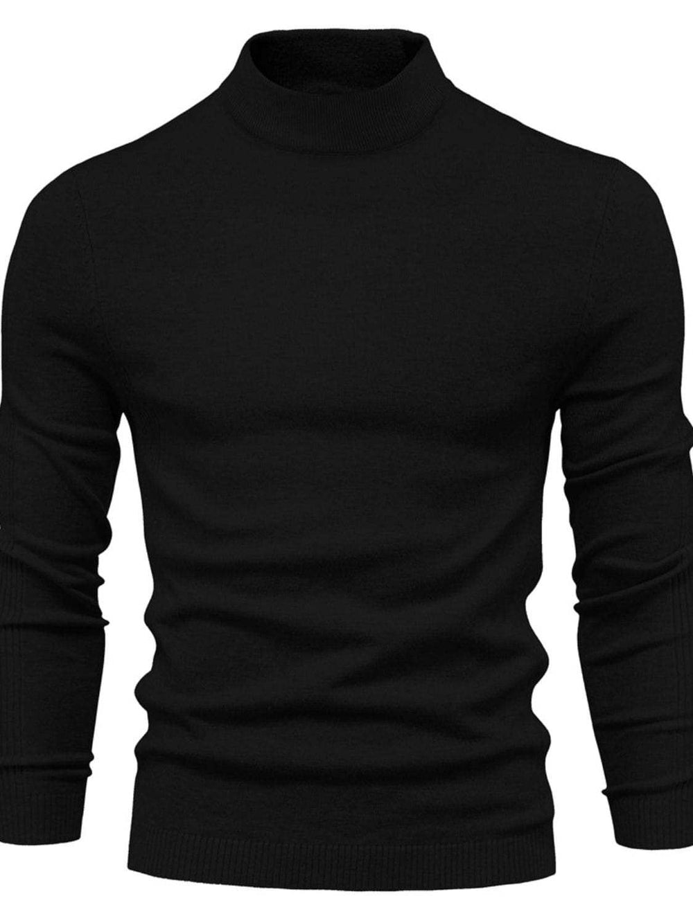 Men's Mock Neck Long Sleeve Sweater - Trendsi - Flyclothing LLC