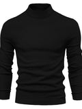 Men's Mock Neck Long Sleeve Sweater - Trendsi - Flyclothing LLC