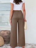 Elastic Waist Wide Leg Pants - Trendsi - Flyclothing LLC