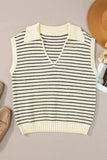 Striped Collared Neck Tank - Trendsi - Flyclothing LLC