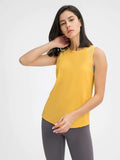 Millennia Cutout Back Round Neck Active Tank - Trendsi - Flyclothing LLC