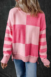 Exposed Seam Round Neck Sweater - Trendsi - Flyclothing LLC