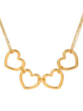 18K Gold-Plated Stainless Steel Heart Necklace - Trendsi - Flyclothing LLC