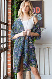 Heimish Full Size Half Sleeve Floral Open Cardigan Plus Size - Trendsi - Flyclothing LLC