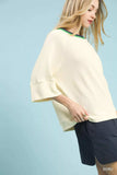 Umgee Ribbed Knit Top with Contrast Trim - Trendsi - Flyclothing LLC