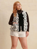 Plus Size Tied Sherpa Vest Coat with Pockets - Trendsi - Flyclothing LLC
