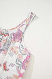 Multicolour Floral Tie Neck Sleeveless Mini Dress - Trendsi - Flyclothing LLC