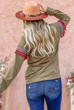 And The Why Ethnic Ribbon Tassel Trim Top - Trendsi - Flyclothing LLC