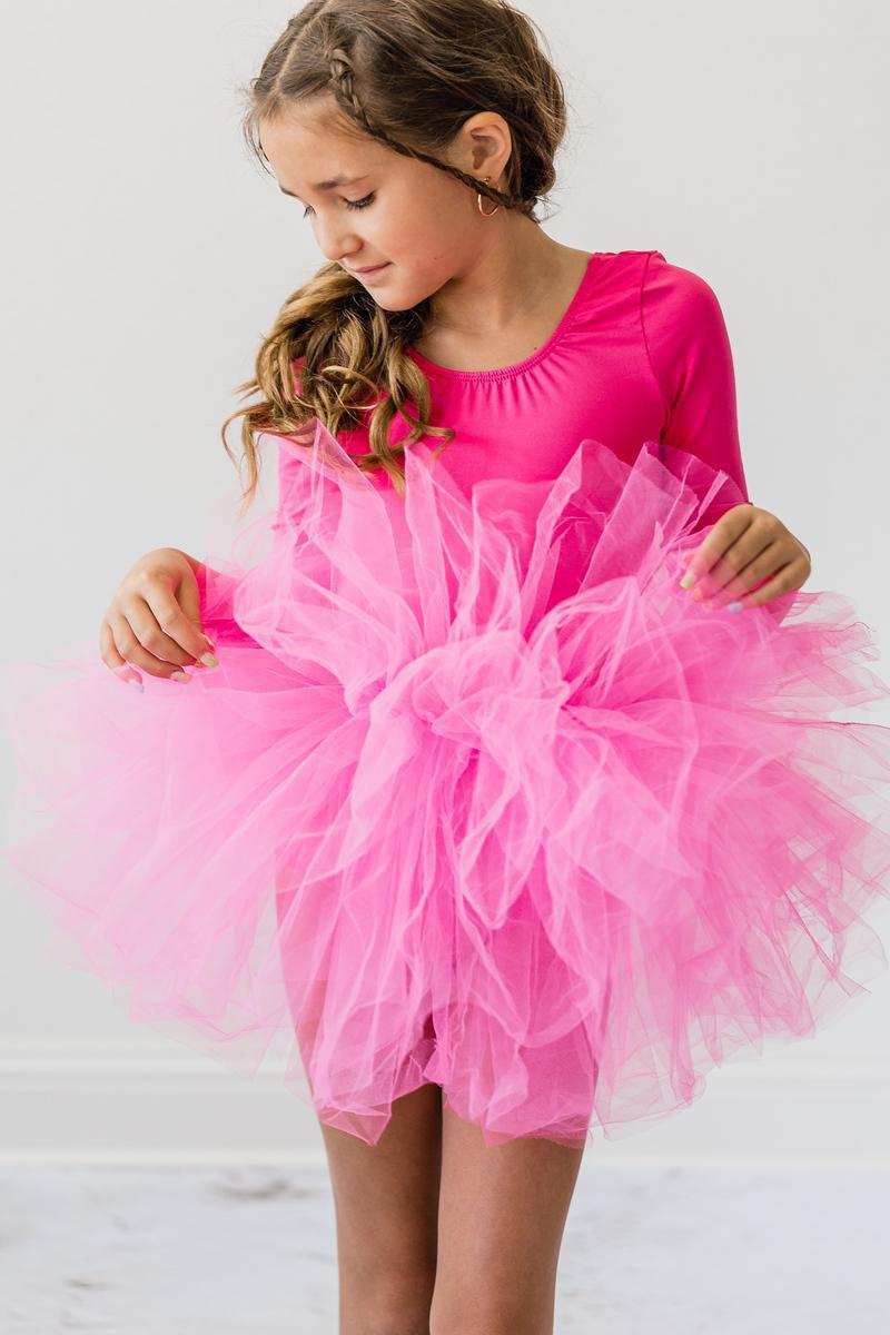 Hot Pink 3/4 Tutu Leotard - Mila & Rose ® - Flyclothing LLC