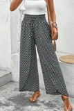 Slit Printed Wide leg Pants - Trendsi - Flyclothing LLC