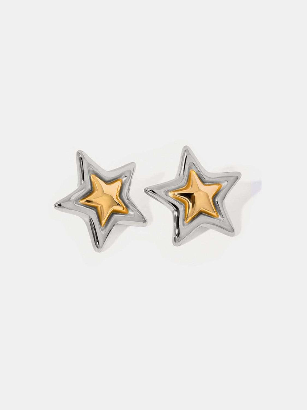 Stainless Steel Star Stud Earrings - Trendsi - Flyclothing LLC