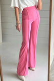 High Waist Straight Leg Pants - Trendsi - Flyclothing LLC