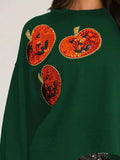 Halloween Pumpkin Round Neck Sweatshirt - Trendsi - Flyclothing LLC