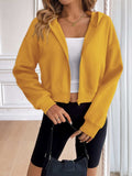Ivy Lane Zip Up Dropped Shoulder Hooded Jacket - Trendsi - Flyclothing LLC