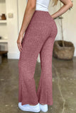 Ribbed High Waist Flare Pants - Trendsi - Flyclothing LLC