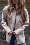 Button Up Collared Neck Long Sleeve Jacket - Trendsi - Flyclothing LLC