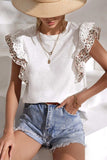 Oh Full Size Ruffled Round Neck Cap Sleeve Top - Trendsi - Flyclothing LLC