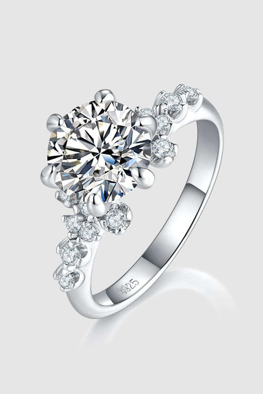 2 Carat Moissanite 925 Sterling Silver Ring - Trendsi - Flyclothing LLC