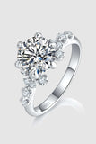 2 Carat Moissanite 925 Sterling Silver Ring - Trendsi - Flyclothing LLC