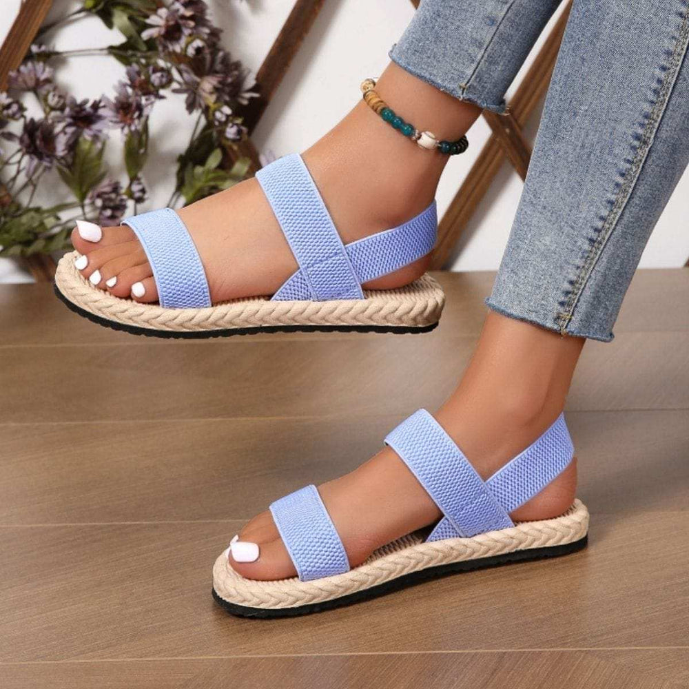 Open Toe Flat Sandals - Trendsi - Flyclothing LLC
