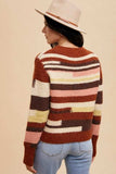 Annie Wear Color Block Round Neck Long Sleeve Sweater - Trendsi - Flyclothing LLC