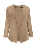 Open Front Long Sleeve Cardigan - Trendsi - Flyclothing LLC