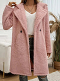 Devine Pocketed Long Sleeve Hooded Teddy Coat - Trendsi - Flyclothing LLC