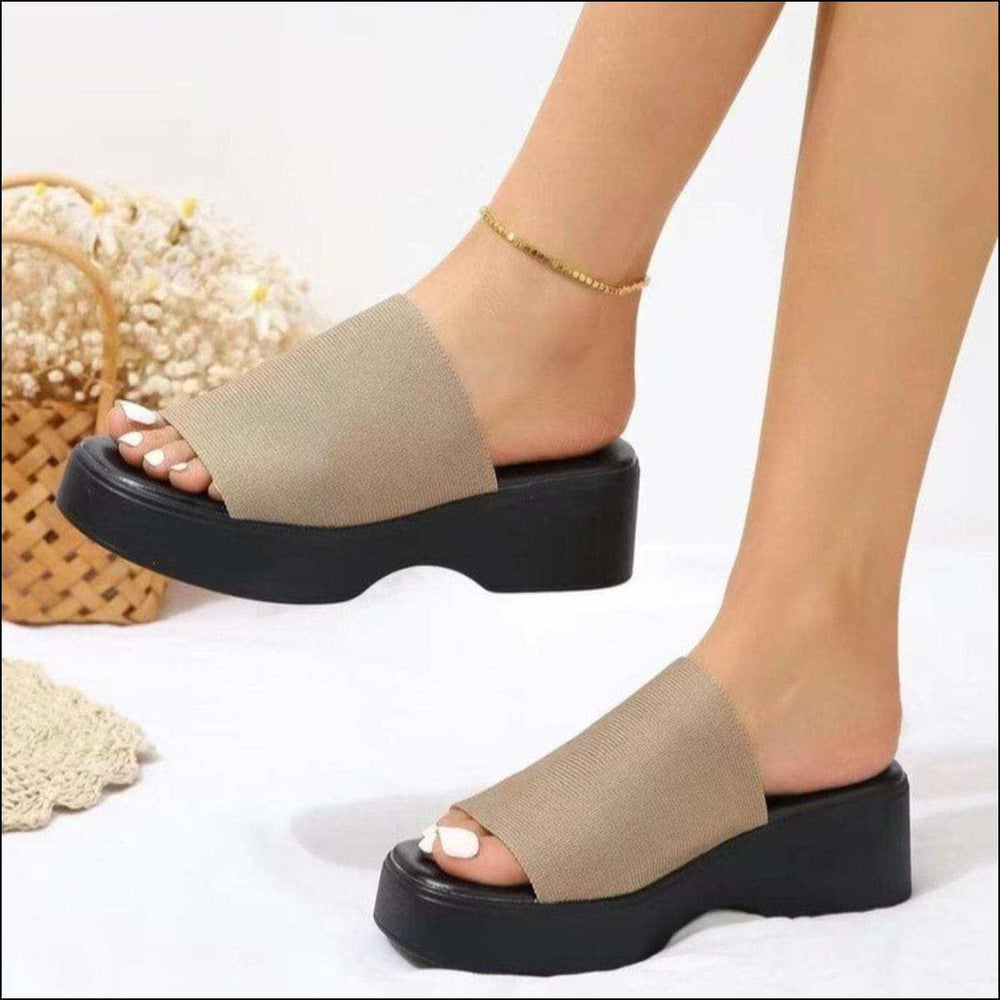 Open Toe Platform Cloth Sandals - Trendsi - Flyclothing LLC