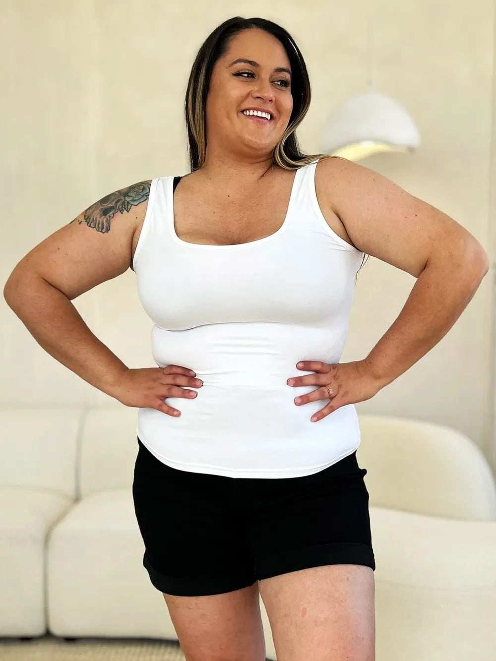 Basic Bae Full Size Square Neck Wide Strap Tank - Trendsi - Flyclothing LLC