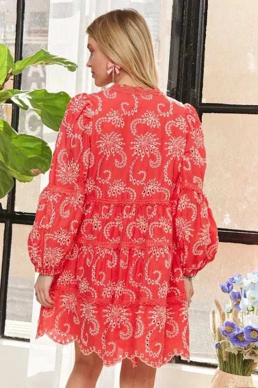 ADORA Puff Sleeve Floral Dress - Trendsi - Flyclothing LLC