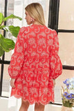 ADORA Puff Sleeve Floral Dress - Trendsi - Flyclothing LLC