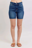 Judy Blue Full Size High Waist Bermudas Jeans W/ Back Flap Pockets Plus Size - Trendsi - Flyclothing LLC