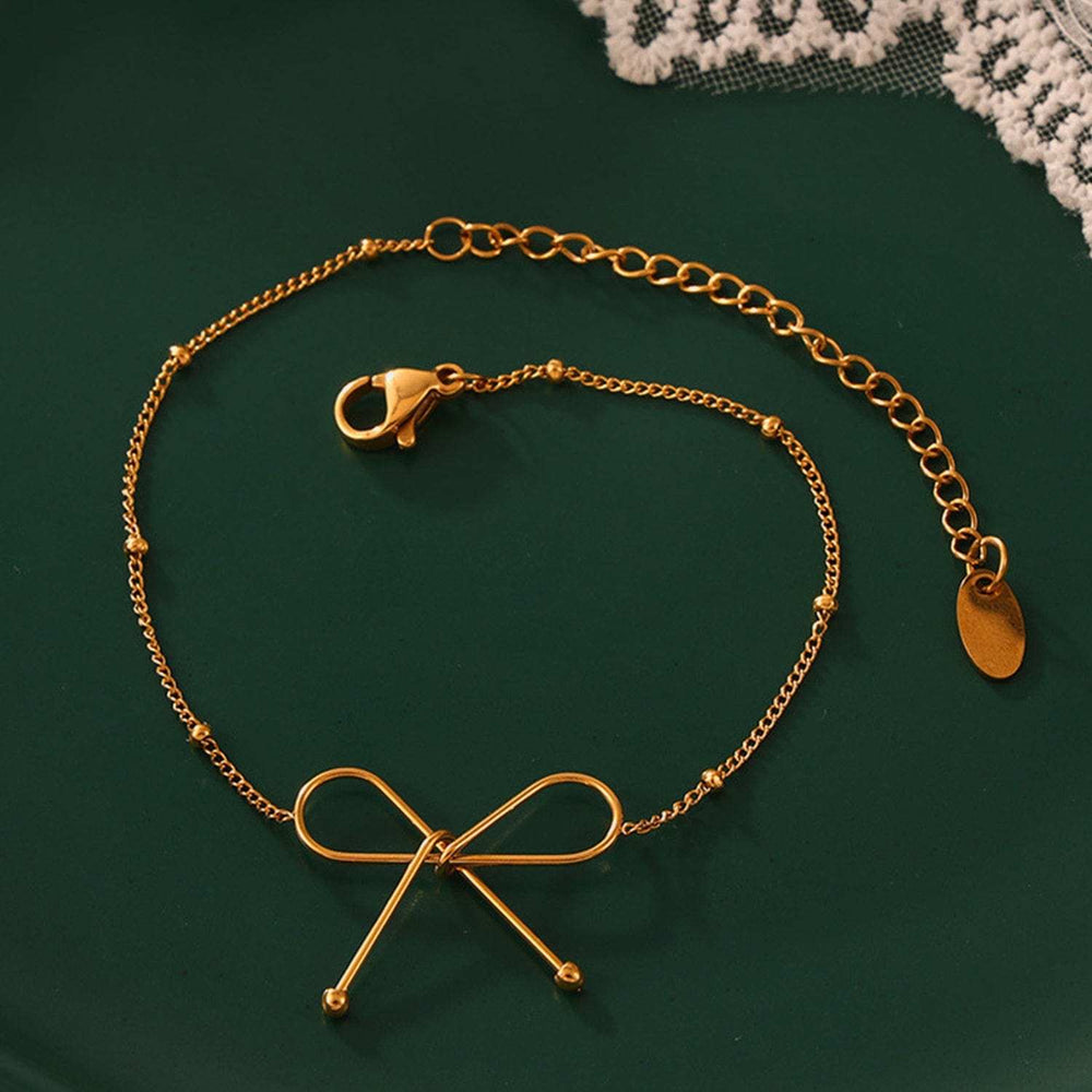 Titanium Steel Bow Bracelet - Trendsi - Flyclothing LLC