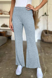 Ribbed High Waist Flare Pants - Trendsi - Flyclothing LLC