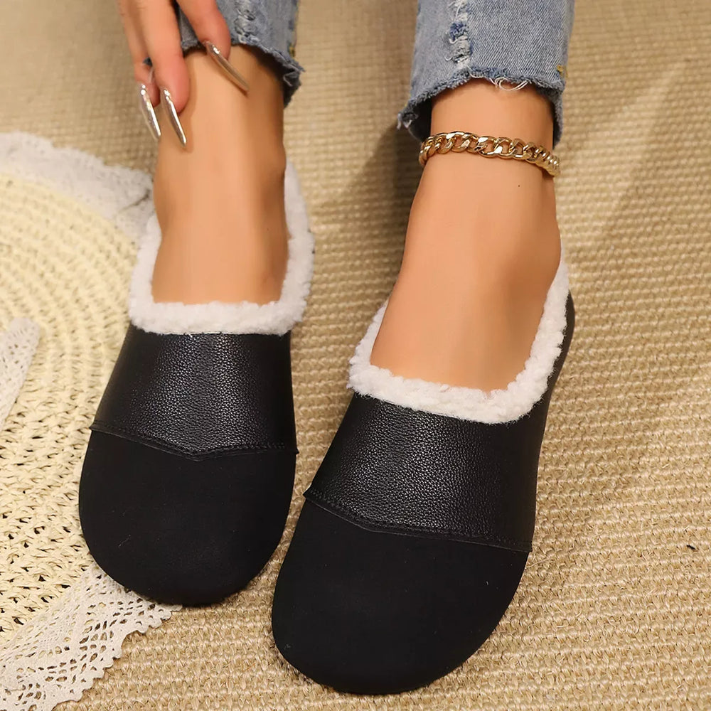Plush-Lined Slip-Ons - Trendsi - Flyclothing LLC