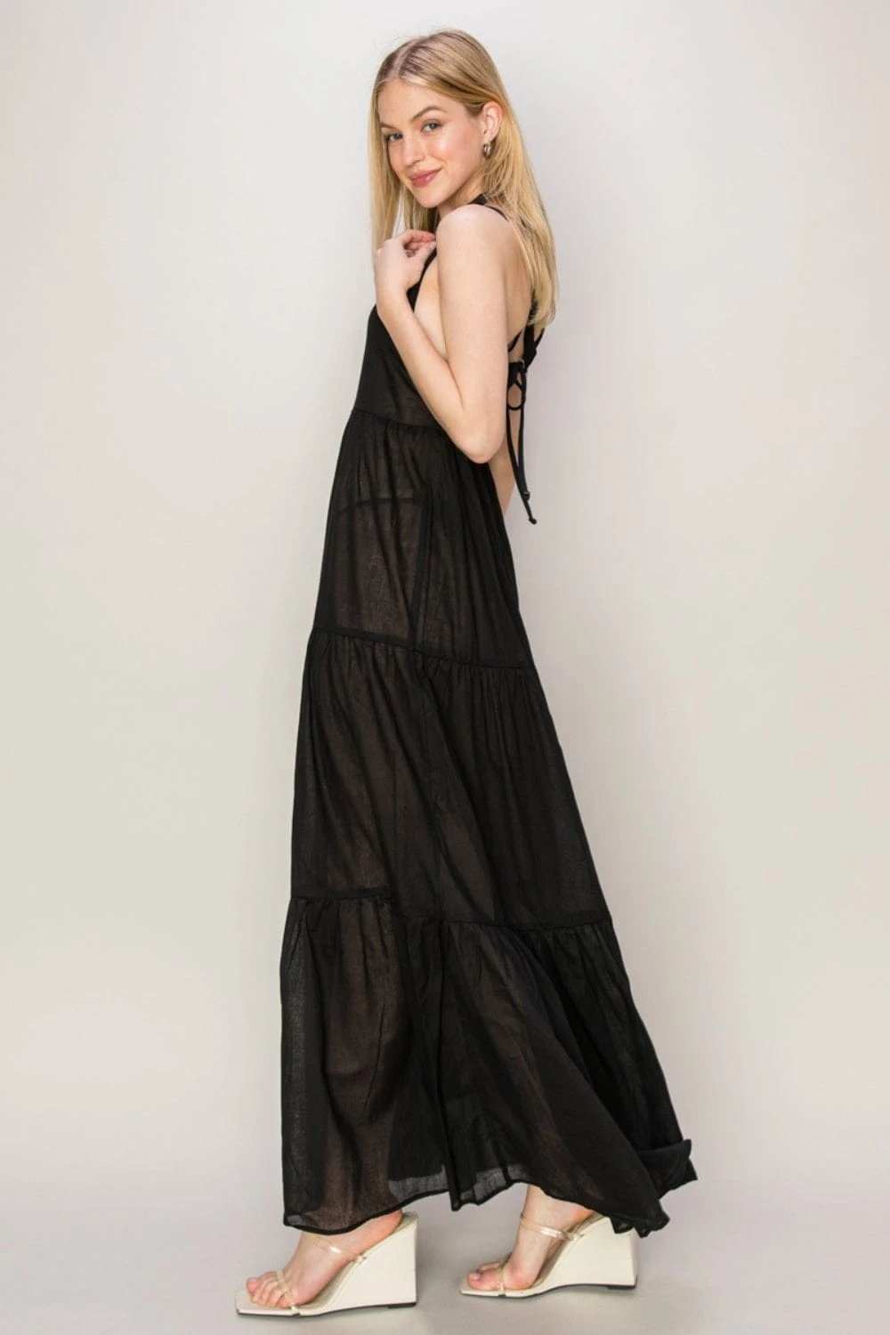 HYFVE Halter Neck Cover Up Maxi Dress - Trendsi - Flyclothing LLC