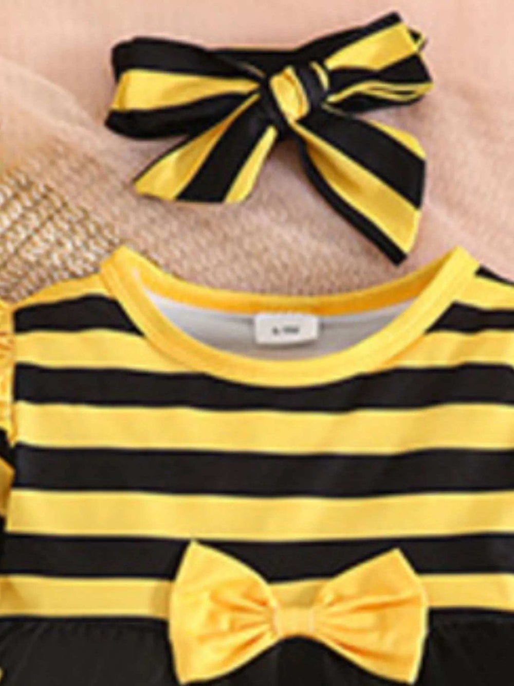 Children's Ladybug Print Ruffle Trim Top and Pants Set - Trendsi - Flyclothing LLC