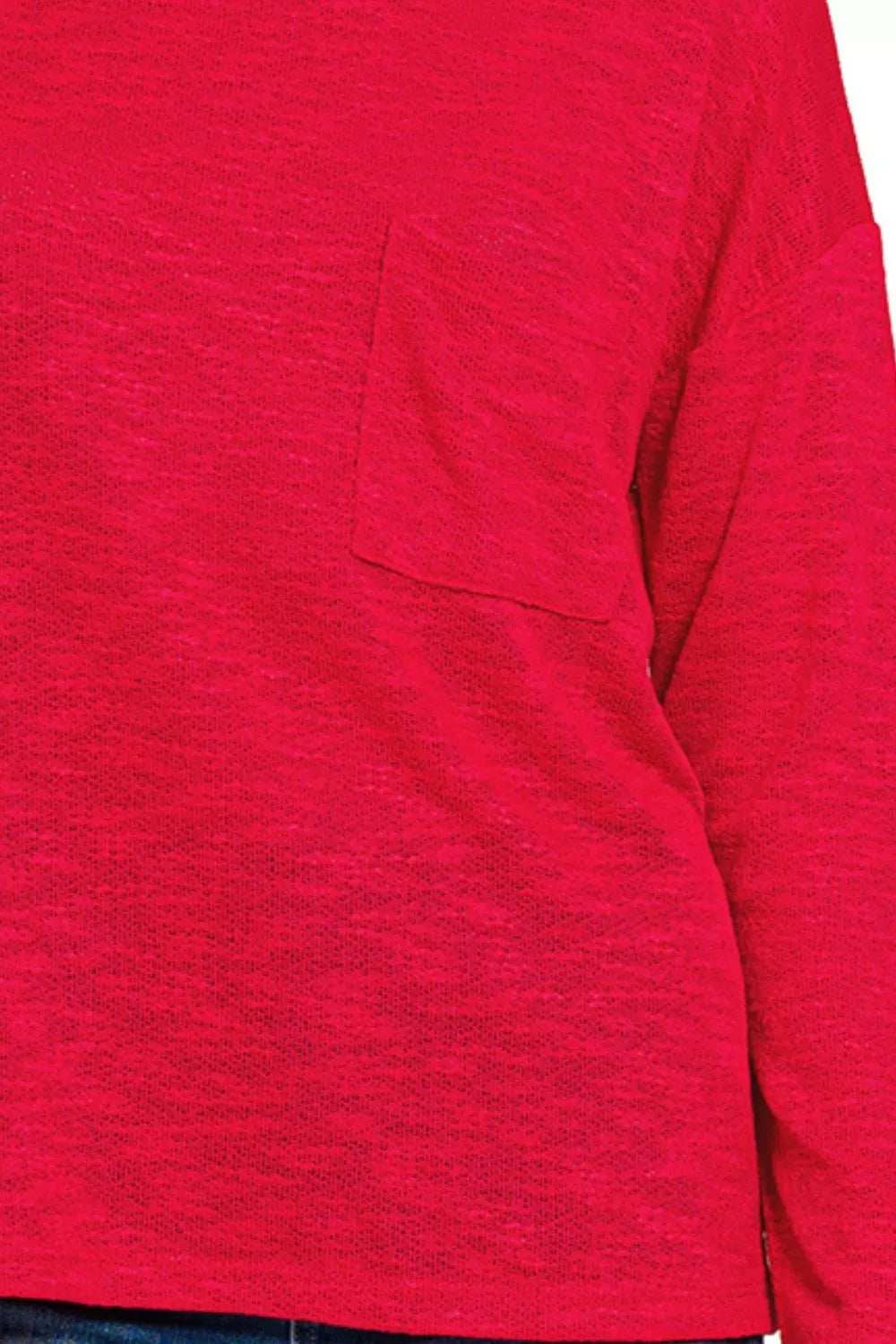 Zenana Slub Hacci Long Sleeve T-Shirt - Trendsi - Flyclothing LLC