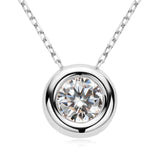 1 Carat Moissanite 925 Sterling Silver Necklace - Trendsi - Flyclothing LLC