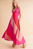 Aemi+Co Color Block Sleeveless Maxi Dress - Trendsi - Flyclothing LLC