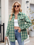 Plaid Button Up Long Sleeve Shirt - Trendsi - Flyclothing LLC