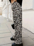 Full Size Animal Print Elastic Waist Pants - Trendsi - Flyclothing LLC